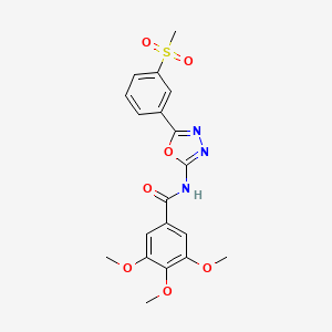 3,4,5-trimethoxy-N-(5-(3-(methylsulfonyl)phenyl)-1,3,4-oxadiazol-2-yl)benzamide