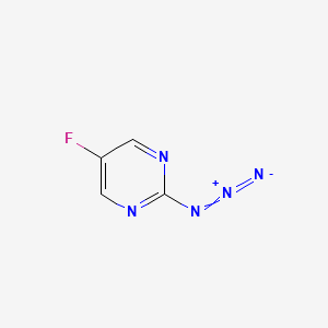 molecular formula C4H2FN5 B2897879 2-叠氮-5-氟嘧啶 CAS No. 1565662-46-5