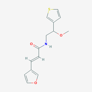 B2897890 (E)-3-(furan-3-yl)-N-(2-methoxy-2-(thiophen-3-yl)ethyl)acrylamide CAS No. 2035022-09-2