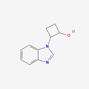 molecular formula C11H12N2O B2897900 2-(1H-1,3-苯并二唑-1-基)环丁醇 CAS No. 2161971-17-9