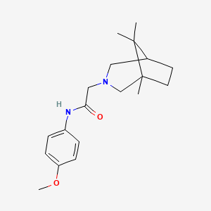 B2897905 N-(4-methoxyphenyl)-2-(1,8,8-trimethyl-3-azabicyclo[3.2.1]octan-3-yl)acetamide CAS No. 347370-68-7