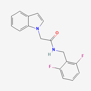 molecular formula C17H14F2N2O B2897909 N-(2,6-二氟苄基)-2-(1H-吲哚-1-基)乙酰胺 CAS No. 1235354-55-8
