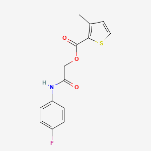 molecular formula C14H12FNO3S B2897916 2-((4-氟苯基)氨基)-2-氧代乙基 3-甲硫代苯并-2-羧酸酯 CAS No. 387854-15-1