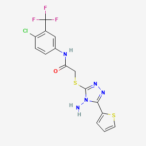 2-{[4-amino-5-(thiophen-2-yl)-4H-1,2,4-triazol-3-yl]sulfanyl}-N-[4-chloro-3-(trifluoromethyl)phenyl]acetamide