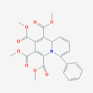molecular formula C23H21NO8 B289792 tetramethyl 6-phenyl-9aH-quinolizine-1,2,3,4-tetracarboxylate 