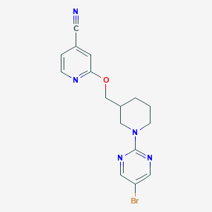 2-[[1-(5-Bromopyrimidin-2-yl)piperidin-3-yl]methoxy]pyridine-4-carbonitrile