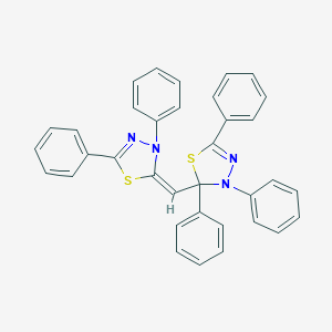 molecular formula C35H26N4S2 B289793 2-[(3,5-diphenyl-1,3,4-thiadiazol-2(3H)-ylidene)methyl]-2,3,5-triphenyl-2,3-dihydro-1,3,4-thiadiazole 