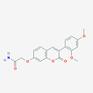 2-((3-(2,4-dimethoxyphenyl)-2-oxo-2H-chromen-7-yl)oxy)acetamide
