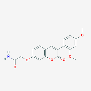 molecular formula C19H17NO6 B2897935 2-((3-(2,4-二甲氧基苯基)-2-氧代-2H-色满-7-基)氧基)乙酰胺 CAS No. 864761-82-0