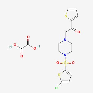 2-(4-((5-Chlorothiophen-2-yl)sulfonyl)piperazin-1-yl)-1-(thiophen-2-yl)ethanone oxalate