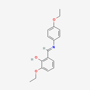 B2897955 2-ethoxy-6-{(E)-[(4-ethoxyphenyl)imino]methyl}phenol CAS No. 1255239-02-1