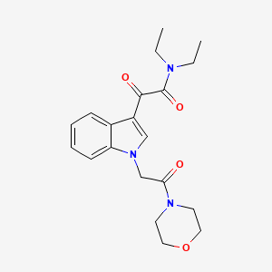 molecular formula C20H25N3O4 B2897956 N,N-二乙基-2-(1-(2-吗啉-2-氧代乙基)-1H-吲哚-3-基)-2-氧代乙酰胺 CAS No. 865418-01-5