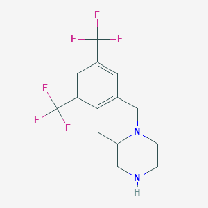 B2897970 1-{[3,5-Bis(trifluoromethyl)phenyl]methyl}-2-methylpiperazine CAS No. 1240574-18-8