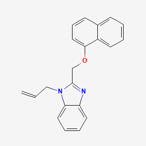 molecular formula C21H18N2O B2897973 1-烯丙基-2-((萘-1-氧基)甲基)-1H-苯并[d]咪唑 CAS No. 381683-03-0
