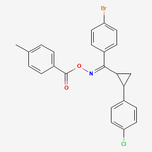 molecular formula C24H19BrClNO2 B2897974 (Z)-[(4-溴苯基)[2-(4-氯苯基)环丙基]亚甲基]氨基 4-甲基苯甲酸酯 CAS No. 338415-66-0