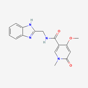 B2897976 N-((1H-benzo[d]imidazol-2-yl)methyl)-4-methoxy-1-methyl-6-oxo-1,6-dihydropyridine-3-carboxamide CAS No. 2034319-36-1