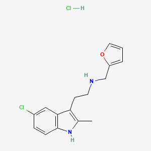 molecular formula C16H18Cl2N2O B2897985 2-(5-chloro-2-methyl-1H-indol-3-yl)-N-(furan-2-ylmethyl)ethanamine hydrochloride CAS No. 1351643-61-2