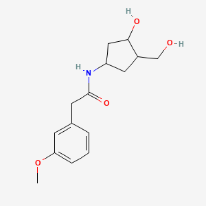 N-(3-hydroxy-4-(hydroxymethyl)cyclopentyl)-2-(3-methoxyphenyl)acetamide