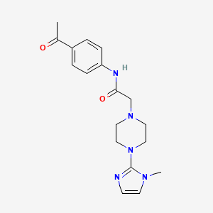 N-(4-acetylphenyl)-2-(4-(1-methyl-1H-imidazol-2-yl)piperazin-1-yl)acetamide