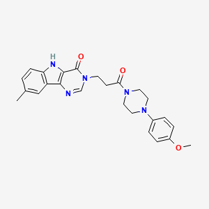 3-{3-[4-(4-methoxyphenyl)piperazin-1-yl]-3-oxopropyl}-8-methyl-3,5-dihydro-4H-pyrimido[5,4-b]indol-4-one