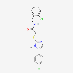 N-(2-chlorobenzyl)-2-((5-(4-chlorophenyl)-1-methyl-1H-imidazol-2-yl)thio)acetamide
