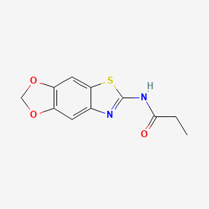 N-([1,3]dioxolo[4,5-f][1,3]benzothiazol-6-yl)propanamide