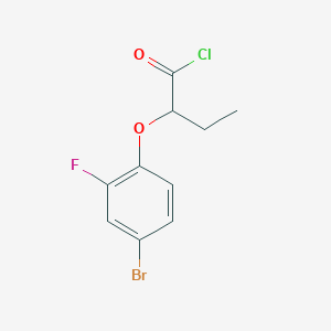 molecular formula C10H9BrClFO2 B2898012 2-(4-Bromo-2-fluorophenoxy)butanoyl chloride CAS No. 2138016-81-4