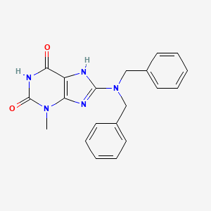 8-(dibenzylamino)-3-methyl-7H-purine-2,6-dione