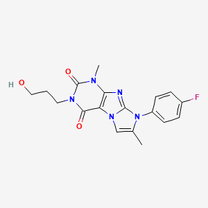 6-(4-Fluorophenyl)-2-(3-hydroxypropyl)-4,7-dimethylpurino[7,8-a]imidazole-1,3-dione