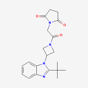 1-{2-[3-(2-tert-butyl-1H-1,3-benzodiazol-1-yl)azetidin-1-yl]-2-oxoethyl}pyrrolidine-2,5-dione