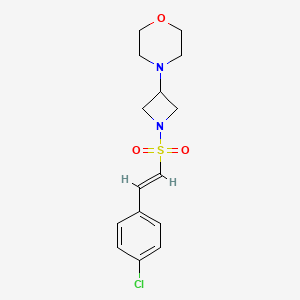 4-[1-[(E)-2-(4-Chlorophenyl)ethenyl]sulfonylazetidin-3-yl]morpholine