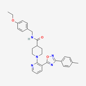 N-(5-chloro-2-methoxyphenyl)-2-(4-quinoxalin-2-ylphenoxy)propanamide