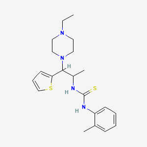 1-(1-(4-Ethylpiperazin-1-yl)-1-(thiophen-2-yl)propan-2-yl)-3-(o-tolyl)thiourea