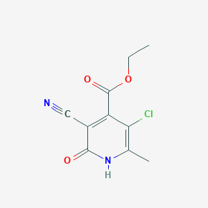 molecular formula C10H9ClN2O3 B289805 Ethyl 3-chloro-5-cyano-6-hydroxy-2-methylisonicotinate 