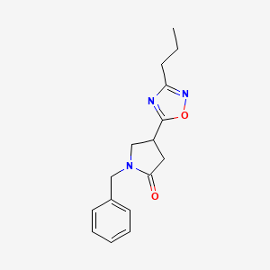 molecular formula C16H19N3O2 B2898052 1-苄基-4-(3-丙基-1,2,4-恶二唑-5-基)吡咯烷-2-酮 CAS No. 1171998-14-3