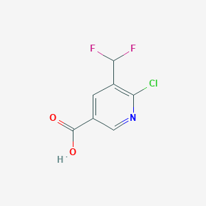 6-Chloro-5-(difluoromethyl)pyridine-3-carboxylic acid