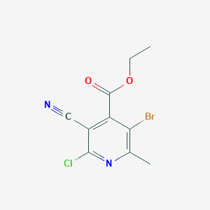 molecular formula C10H8BrClN2O2 B289807 Ethyl 3-bromo-6-chloro-5-cyano-2-methylisonicotinate 