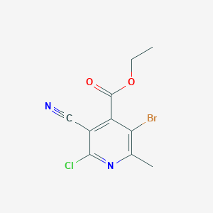 Ethyl 3-bromo-6-chloro-5-cyano-2-methylisonicotinate