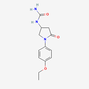 molecular formula C13H17N3O3 B2898071 1-(1-(4-Ethoxyphenyl)-5-oxopyrrolidin-3-yl)urea CAS No. 894019-58-0