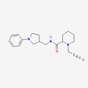 N-[(1-phenylpyrrolidin-3-yl)methyl]-1-(prop-2-yn-1-yl)piperidine-2-carboxamide