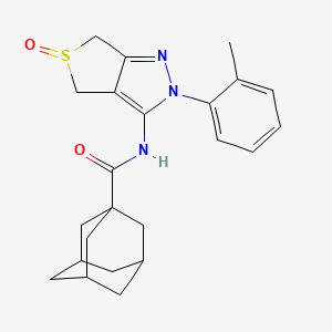 N-[2-(2-methylphenyl)-5-oxo-4,6-dihydrothieno[3,4-c]pyrazol-3-yl]adamantane-1-carboxamide
