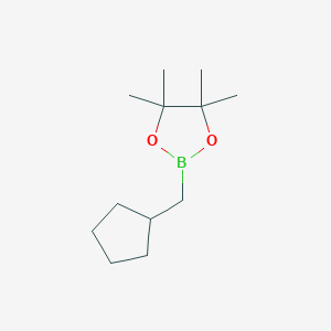 molecular formula C12H23BO2 B2898083 2-(Cyclopentylmethyl)-4,4,5,5-tetramethyl-1,3,2-dioxaborolane CAS No. 167693-11-0