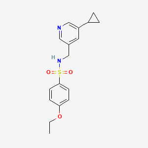 molecular formula C17H20N2O3S B2898084 N-((5-环丙基吡啶-3-基)甲基)-4-乙氧基苯磺酰胺 CAS No. 2034617-08-6