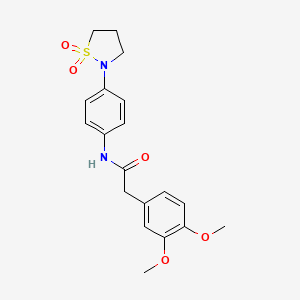 molecular formula C19H22N2O5S B2898086 2-(3,4-dimethoxyphenyl)-N-(4-(1,1-dioxidoisothiazolidin-2-yl)phenyl)acetamide CAS No. 946260-26-0