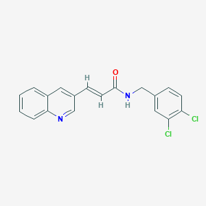 (E)-N-(3,4-dichlorobenzyl)-3-(3-quinolinyl)-2-propenamide