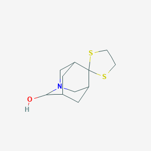 Spiro(1-azatricyclo[3.3.1.1~3,7~]decane-6,2'-[1,3]-dithiolane)-2-ol