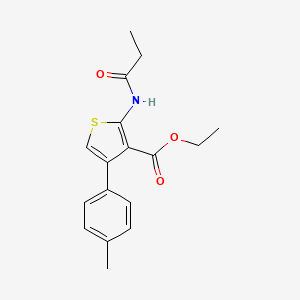 Ethyl 4-(4-methylphenyl)-2-(propanoylamino)thiophene-3-carboxylate