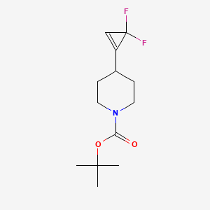 molecular formula C13H19F2NO2 B2898093 Tert-butyl 4-(3,3-difluorocyclopropen-1-yl)piperidine-1-carboxylate CAS No. 2230799-42-3