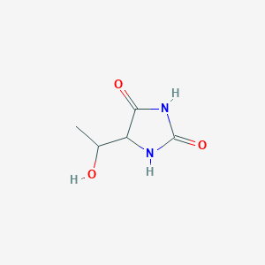 molecular formula C5H8N2O3 B2898096 5-(1-羟乙基)咪唑烷-2,4-二酮 CAS No. 64420-00-4