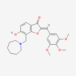(Z)-7-(azepan-1-ylmethyl)-6-hydroxy-2-(3,4,5-trimethoxybenzylidene)benzofuran-3(2H)-one